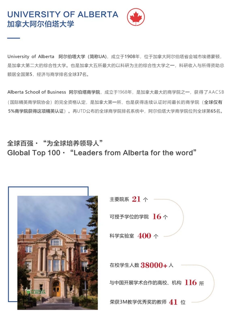 加拿大阿爾伯塔大學(xué)MBA